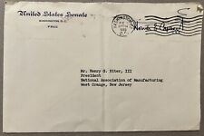 1955 U.S. SENATE FREE COVER SIGNED BY HOMER E. CAPEHART TO NATIONAL ASSN. MFG. picture