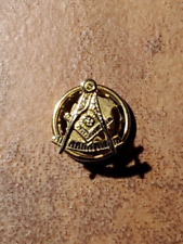 Vintage 10K Gold Masonic Blue Lodge Past Master Lapel Pin picture