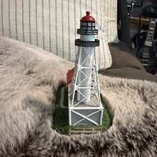 Vintage Geo Z Lefton Whitefish Point  Mini Lighthouse Figurine 1999 picture