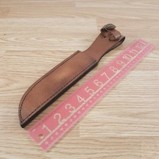 Brown Leather Sheath For Your Fixed-Blade Knife Made To Fit Up To 7-Inch Blade picture