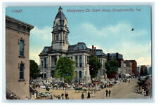 c1910 Montgomery Co. Court House Crawfordville Indiana IN Postcard picture