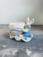 Vintage Ceramic Bunny Rabbit Small Planter  picture