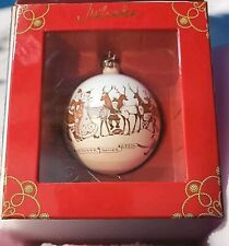 Juliska Country Estate Reindeer Games Ball Glass Ornament picture