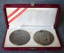 RARE RAY PELLETIER GLORIAS DEL PERU BRONZE PERUVIAN COMMEMORATIVE MEDAL SET + BX picture