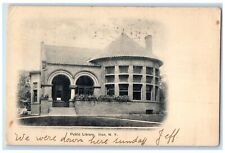 1908 Public Library Exterior Building Llion New York NY Vintage Antique Postcard picture