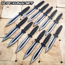 12PC Tactical Throwing Knife Fixed Blade Kunai Outdoor Martial Arts Knives Set picture