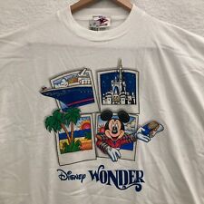 Vtg NWT Disney Cruise Line Wonder Shirt Mens XXL Mickey Mouse USA Made picture