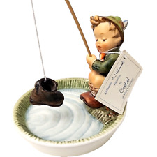 Hummel Goebel #373 Just Fishing Figurine With Box Boy Fishing picture