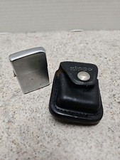Vintage 1977  ||| ZIPPO || With Black Leather Case For Belt picture