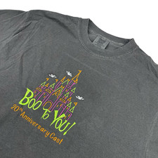 Disney Cast Member Boo To You Halloween 20th Anniversary T-Shirt Gray • Medium picture