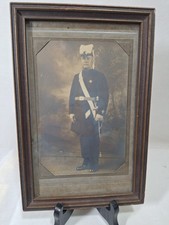 Antique Masonic Knights Templar Framed Photograph - Walter Templin Uniform 1900s picture