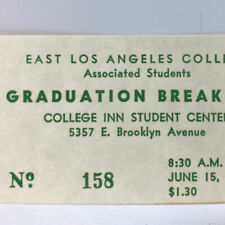 1972 East Los Angeles College Graduation Tickets Breakfast Commencement Bulletin picture