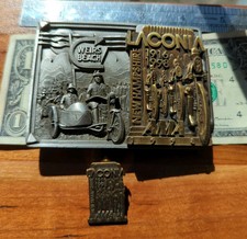 AMA commemorative Laconia New Hampshire Belt Buckle + Pin Set #448 of 3000 RARE picture