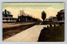 Hagerstown MD-Maryland, Residential Area Oak Hill Avenue, Vintage Postcard picture