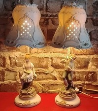 Pair of Lenwile Ardalt Boy & Girl Lamps 7055 Works *1I picture