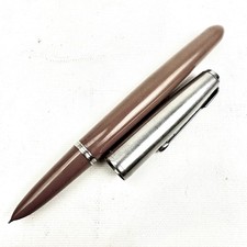 Vintage Parker 51 Cocoa Demi Fountain Pen Medium Point 14k Gold Nib (Excellent) picture