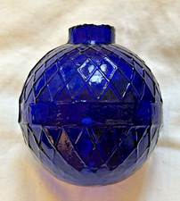 RARE ORIGINAL  ANTIQUE  COBALT BLUE  GLASS  TARGET  BALL , NB GLASSWORKS PERTH . picture