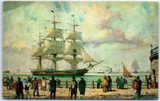 Postcard - Black Baller Passing the Battery in 1829 by Gordon Grant picture