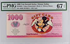 1000 Yen Second Series Disney Dollar Mickey Mouse Tokyo Block A PMG 67 picture