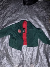 Vintage Riverside Coca Cola Delivery Trucker Jacket Reversible Green L/XL picture