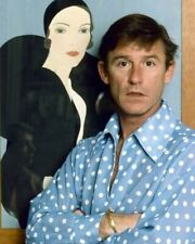 Roddy McDowall 1970's portrait in blue polka dot shirt 24x36 inch Poster picture