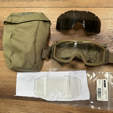 ESS Profile NVG Tan Goggles Military w New Clear Lens & Used Tinted Lens & Case picture