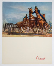 1955 Cunard Lines RMS Saxonia Steam Ship Cruise August 26 Vintage Dinner Menu picture