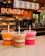 New 2026 Limited Edition Dunkin Ice Beverage Bucket & Straw 48oz - PACK OF 3 picture