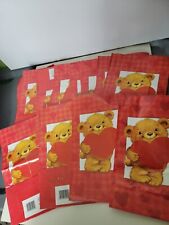Lot Bundle Of 30 Gift Bags Valentines Love Teddy Bear Red  picture