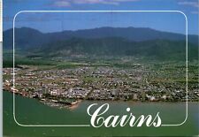 VINTAGE CONTINENTAL SIZE POSTCARD AERIAL BIRDS-EYE VIEW OF CAIRNS AUSTRALIA '80s picture