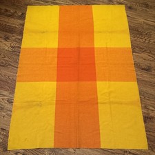 Vintage Braniff Airlines Alexander Girard Wool First Class Blanket picture