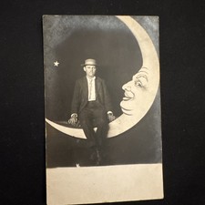 Rare C 1910 Studio Moon RPPC Handsome Man Cleft Lip Medical Condition Mouth  picture
