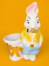 😻 OMG CUTE 🐰 Silly Rabbit Bunny Planter Figurine Vase Easter Spring 🐇 picture