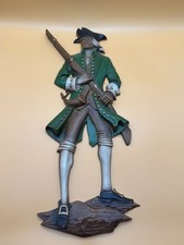 Vintage 2 Sexton Cast Metal 1966 Wall Statues Minute Man Continental Army  picture