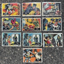 1966 TOPPS DC BATMAN LOT Black Bat  Lot Of 10 Cards Vintage Fast  picture