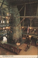 Yellowstone National Park, Wyoming WY Old Faithful Inn Lobby with Massive Stone picture