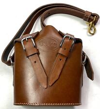 WWI US M1910 MOUNTED CAVALRY LEATHER CANTEEN COVER & STRAP-