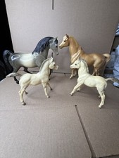 Vtg early 1960's Breyer Horses Lot of 4 (2 traditional size + 2 Philly foal) picture