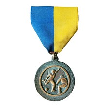 1980 1981 St Johns Jesuit High School Soccer Award Ribbon Medal Pin Toledo Ohio picture