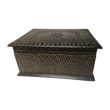 Vintage John-Richard Collection Solid Wood Handcrafted Indian Decorative Box picture