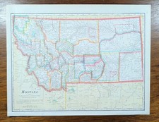 Vintage 1911 MONTANA Map 15