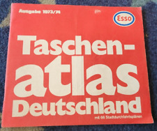 1973/74 ESSO Taschen Atlas Deutschland Maps Booklet Good Condition Hard to Find picture