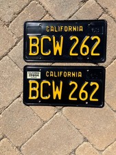 1964 CALIFORNIA LICENSE PLATES DMV CLEAR/YOM SUPERB MUSTANG CHEVELLE picture