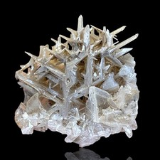 Cerussite Crystal Cluster on Galena Matrix Natural rare Mineral Display Specimen picture