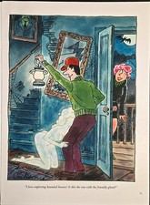 Alden Erikson Playboy Cartoon Illustration VTG Adult Humor Art Ghost Haunted picture