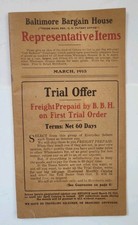 Vintage 1913 Baltimore Bargain House 'Representative Items