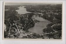 Lot of 2 1940's RPPC Postcard Taylors Falls Minnesota Air View St Croix & Park picture