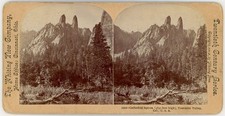 YOSEMITE STEREOVIEW - Cathedral Spires - Whiting View Co c1903 picture