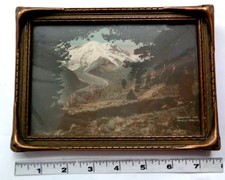 Antique Original 1932 Paul J Standar Photo Print Mount Rainier Washington Framed picture