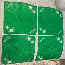 Vtg Elizabeth Taylor Gardenia Perfume Promo Satin Handkerchief Napkins Set of 4 picture